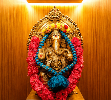 Ganesha Shrine at the Hotel Entrance | Bonne Chance Heritage Residence, Puducherry