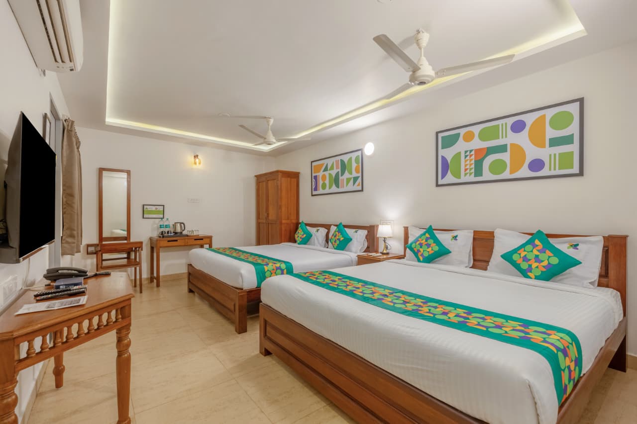 Mahogany Suite – Family Suite with Two Double Beds | Bonne Chance Heritage Residence, Puducherry